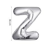 Tinky Winky Folyo Balon Z Harfi Helyum Balon 36 Cm Gümüş Renk - Z Harf Balon - Harf Folyo Balon Silver Ballon Z