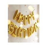 Tinky Winky Happy Birthday Folyo Balon Gold Gold