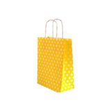 Tinky Winky Kağıt Kraft Çanta Sarı Puantiyeli 25x12x31 Cm/hediye Poşeti 3'lü