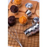 Tinky Winky Kağıt Muffin Kek Ve Sufle Kapsülü Metalik Gümüş Silver 10'lu gümüş
