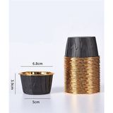 Tinky Winky Kağıt Muffin Kek Ve Sufle Kapsülü Siyah Içi Metalik Gold
