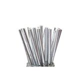 Tinky Winky Kağıt Pipet 20 Cm - 06mm. Parlak Gümüş / 25 Adet gümüş