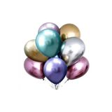 Tinky Winky Karışık Krom Balon Doğum Günü Balonu (10 Adet-12 inç) Çok Renkli