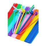Tinky Winky Karışık Renk Fosforlu Artistik Pipet Ince 50 Li Paket 26x0,6 Cm KARIŞIK