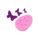 Tinky Winky Kelebek Desenli Şeker Hamuru Sabun Mum Kokulu Taş Epoksi Kalıbı Pasta Çikolata Buz Kalıbı Pembe