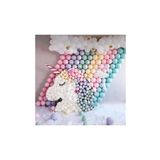 Tinky Winky Makaron Balon Zincir + 5 Mt. Balon Zinciri + Balon Pompası, Karışık Soft Renk Pastel Balon