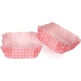 Tinky Winky Muffin Cupcake Kek Kalıbı Kapsülü Mor Renk Beyaz Puantiyeli Özel Pet Kapsül 25 - Pembe
