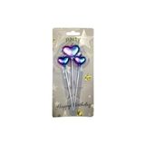 Tinky Winky Pasta Mumu 3'lü Kalp Figürlü Mum