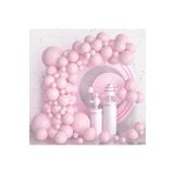 Tinky Winky Pastel Makaron Balonlar Çelenk Kemer Seti, Doğum Günü Parti Set 50 Adet Pembe