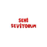 Tinky Winky Seni Seviyorum Folyo Balon Evlilik Teklifi Sevgililer Günü Doğum Günü Set Kırmızı