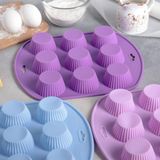 Tinky Winky Tartolet Muffin Kek Pasta Silikon Kalıbı - Mor
