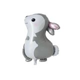Tinky Winky Tavşan Figürü Folyo Helyum Balon 53 * 70 cm Tavşan Tema Parti Süsleme Balonu Gri