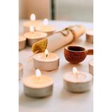 Tinky Winky Tealight Mum - Beyaz Küçük Yuvarlak Yer Ve Masa Mumu 20 Adet