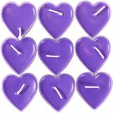 Tinky Winky Tealight Mum - Mor Küçük Kalpli Yer Ve Masa Mumu 20 Adet