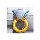 Tinky Winky Tektaş Yüzük Gold Renkli Elmas Folyo Balon Altın Sarısı Bekarlığa Veda Partisi Bride To Be Çok Renkli