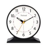 Tinload 11,5 cm Antik Retro Analog Çalar Saat, Gece Lambalı Küçük Sessiz Başucu Masa Saati, Pille Çalışır, Erteleme, Oturma Odası, Yatak Odası, Başucu, Masa için (Siyah)