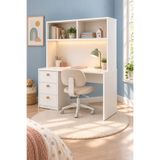 tino furniture Çalışma Masası 3 Çekmeceli Çocuk Genç Odası Beyaz 115 cm
