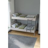 tino furniture Çift Katlı Metal Ayaklı Cardi Ranza Genç Odası Çocuk Odası 90x200 x 120x200