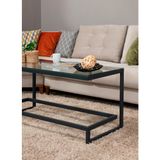 Tino Furniture Danilo Metal Orta Sehpa Şeffaf Camlı - Antrasit