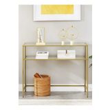tino furniture Huxxley Gold Cam Raflı Metal Dresuar