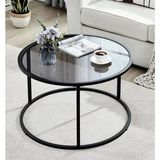Tino Furniture Medison Siyah Metal Orta Sehpa