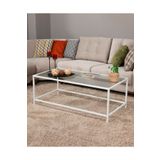 tino furniture Milan Beyaz Metal Orta Sehpa