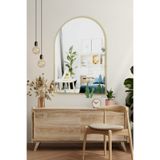tino furniture Oval Gold Metal Çerçeveli Konsol Aynası 65*45