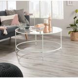 Tino Furniture Roma Beyaz Orta Sehpa Temperli Cam (Kırılmaz)