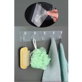 Tinsmith Yapışkanlı Şeffaf Duvar Askısı Banyo Mutfak Düzenleyici Askı Pratik Kanca Askılık