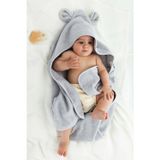 Tiny Bear Organik Pamuk Bebek Kundak Gri 75x75 cm