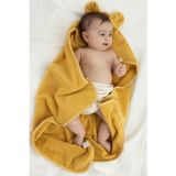 Tiny Bear Organik Pamuk Bebek Kundak Hardal 75x75 cm
