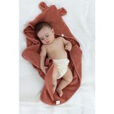 Tiny Bear Organik Pamuk Bebek Kundak Kiremit 75x75 cm
