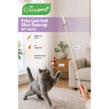 Tiny Kiwipets KPT-10654C Peluş Çanlı Kedi Oltası Oyuncağı | İnteraktif Kedi Oyuncağı | Sesli ve Eğlenceli Tasarım