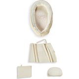Tiny Lamb Cocoon Babynest 4 Parça Uyku Yuvası Seti Bej Renk 0-6 Aylık Emzirme Önlüğü ile Konforlu Kullanım