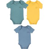 Tiny Lamb Rovigo 3 Parça Unisex Bebek Kısa Kollu Pamuk Bodysuit Takımı Yenidoğan ve Çocuk Hediye Seti - 3 - 6 Ay - Renkli