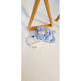 Tiny Plans Bebek Nevresim Takımı - 70 x 110 cm - Beyaz - Mavi