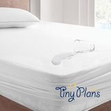 Tiny Plans Havlu Yüzey Fitted Lastikli Sıvı Geçirmez Alez -Full Kenarlı - 180 x 200 cm - Beyaz