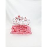 Tiny Plans Lastikli Fitted Bebek Çarşafı 2'li Paket - 60 x 120 cm - Pembe - Beyaz