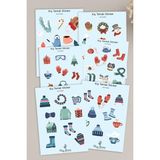 Tiny Stories TR Kış Sticker Seti - 6 Adet / Ajanda, Defter,bullet Journal,scrapbook