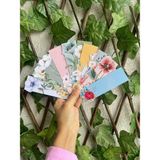 Tiny Stories TR Kitap Ayracı - Çiçek Temalı Özel Kesim-2 - 4x13 cm/ 10'lu Paket (Çift taraflı laminasyonlu)