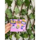 Tiny Stories TR Mıknatıslı Kitap Ayracı - 90'lar Temalı-3/ 6 Adet -Magnetic Bookmark Page Marker
