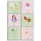 Tiny Stories TR Motivasyon Motto Kart Seti -6 Adet / Kartpostal