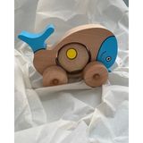 Tiny Wood Ahşap Oyuncak Balina Sevimli Mavi Balina Bebek ve Çocuk Oyuncağı - Standart