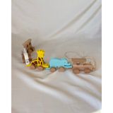 Tiny Wood Ahşap Oyuncak Safari Tren, Ahşap Oyuncak Tren - Standart - Mavi