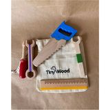 Tiny Wood Ahşap Oyuncak Tamir Seti Doğal Masif Ahşao Oyuncak Tamirci - Standart - Çok Renkli