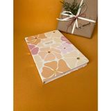 Tiny Wood Desenli A5 Çizgili Defter – Sert Kapaklı 96 Yaprak Hediyelik Defter - Bej