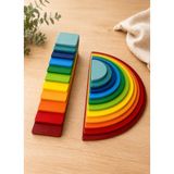 Tiny Wood Montessori Waldorf Ahşap Gökkuşağı Açık Uçlu Oyun Seti 2 Parça - 0 - Çok Renkli