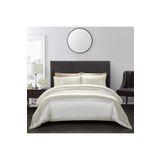 Tinybabyconcept Pamuk Saten Çift Kişilik Nevresim Takımı 4 Parça Ipek Dokulu Beyaz 160x220 Cm Lastikli Çarşaf