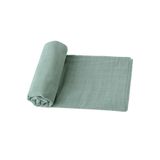 Tinybabyconcept Soft Organik % 100 Pamuk Tek Kat Müslin Kundak Örtüsü Bebek Batteniyesi Mint Renk 110x110 Cm