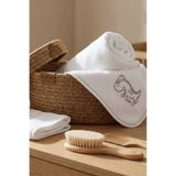 tinylamb Bebek Banyo Seti - Dino Cozy Care Banyo Seti - Bebek Kare Kundak - Kese - Fırça ve Tarak Seti